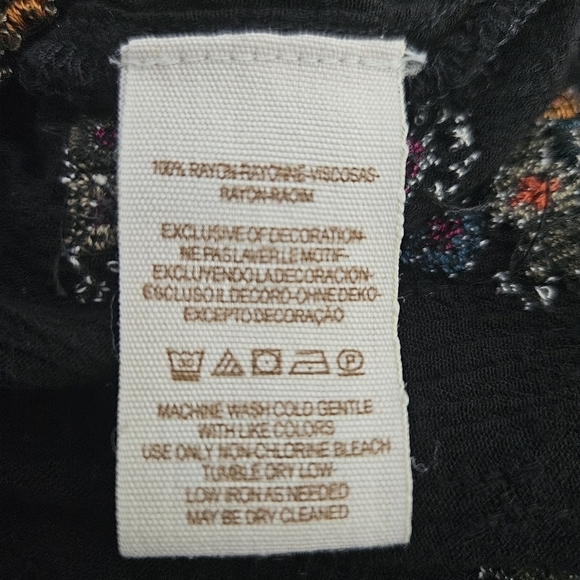 Free People | Arianna Embroidered Tunic in Black - Size XS Boho Fairy - Picture 16 of 16